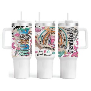 Nurse 40 oz Tumbler With Handle