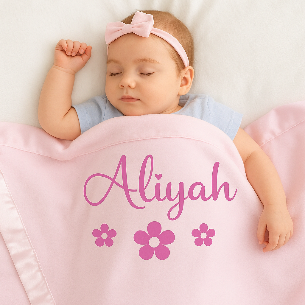 Flower Fleece Blanket - MORE COLORS