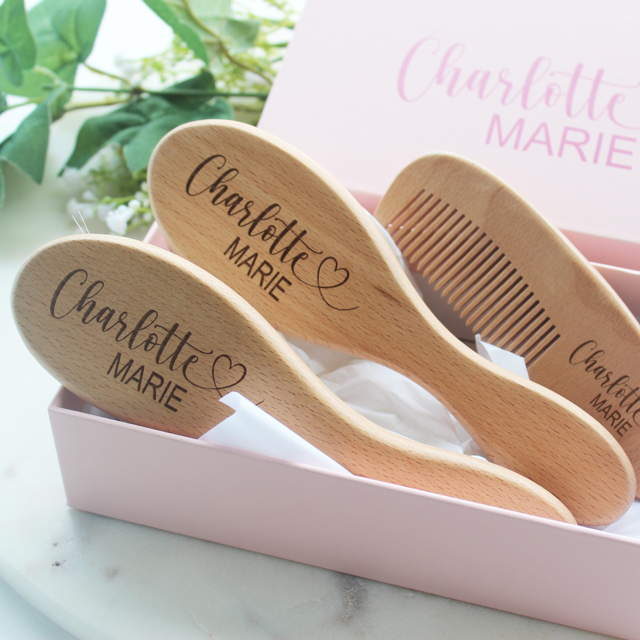 Heart Font Baby Brush Set - Image 5