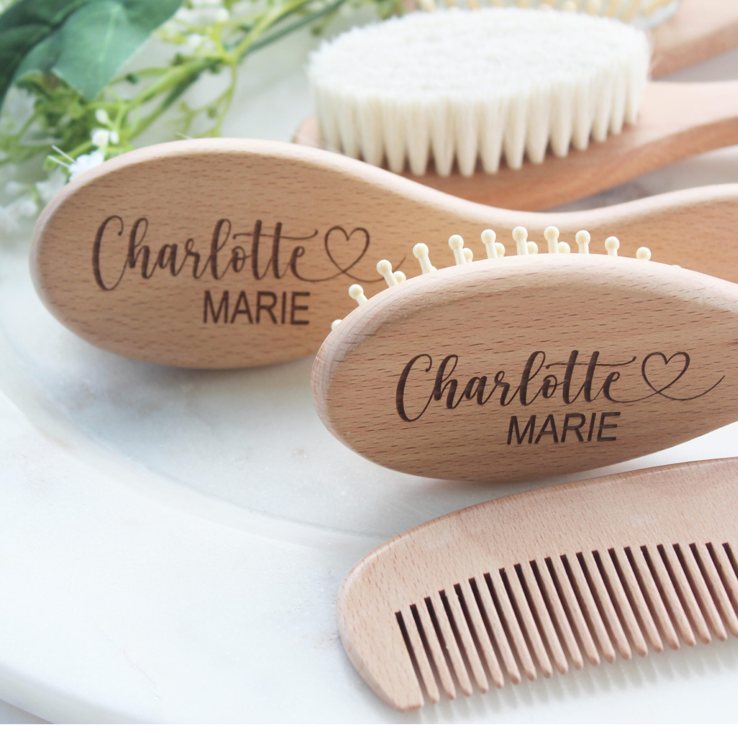 Heart Font Baby Brush Set - Image 7
