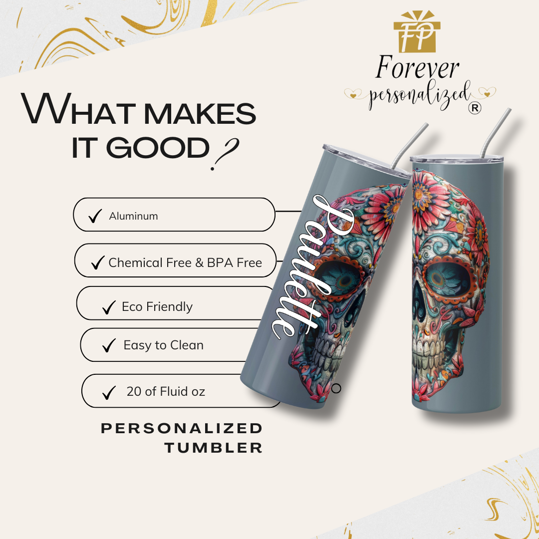 Foral Calavera | 20oz - Image 2