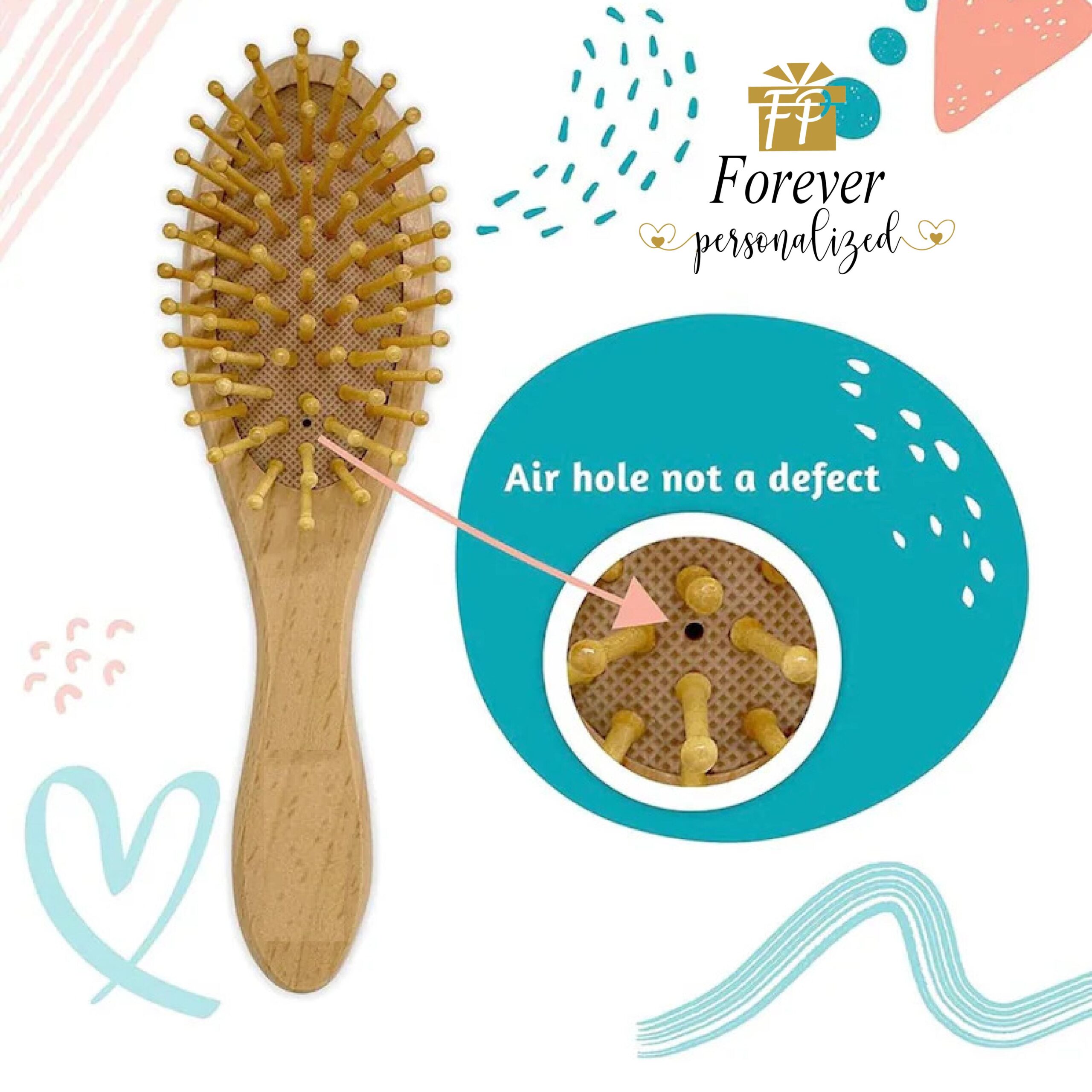 Floral Initial Baby Brush Set with Pink Box - Image 7