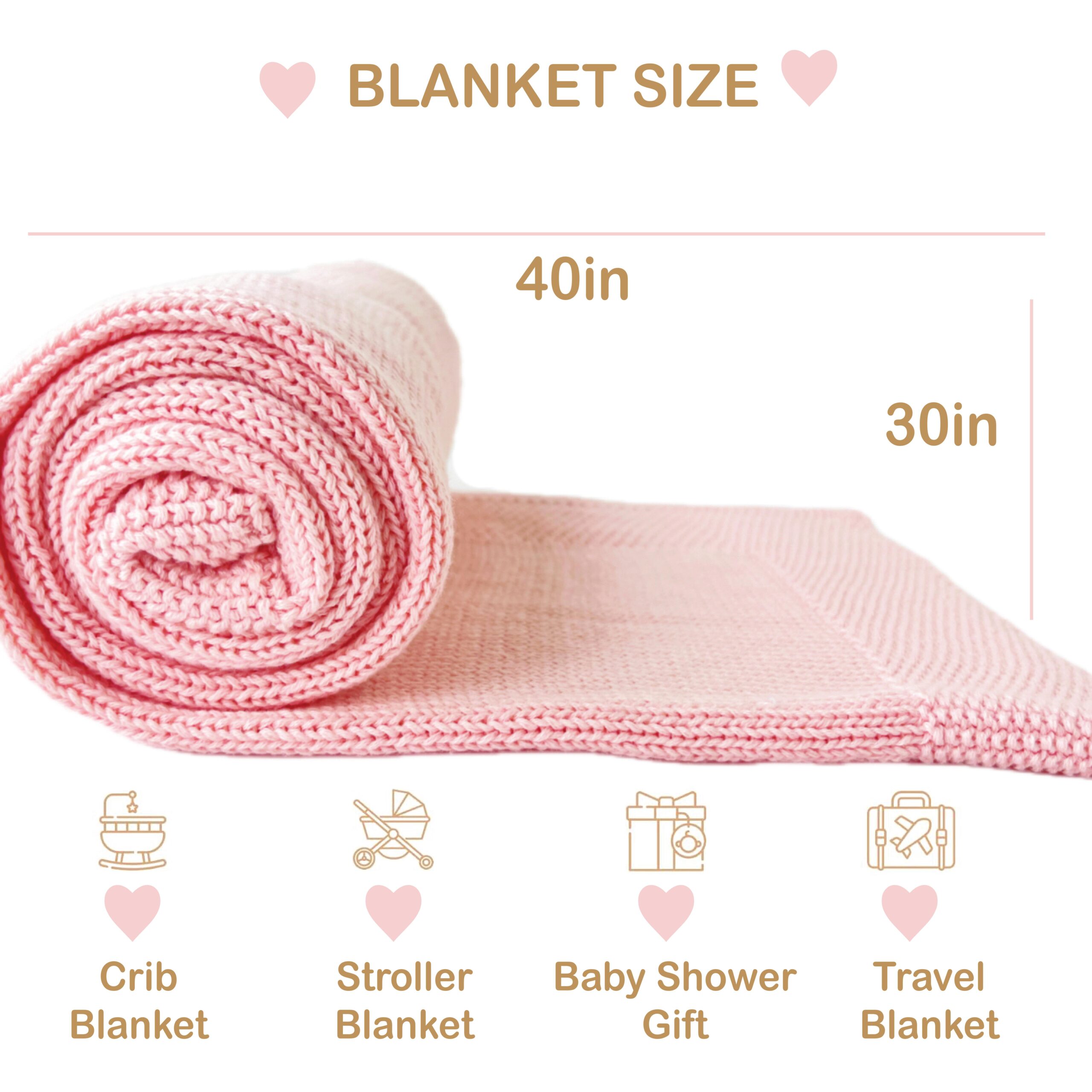 Floral Initial Embroidered Knitted Blanket - Image 4