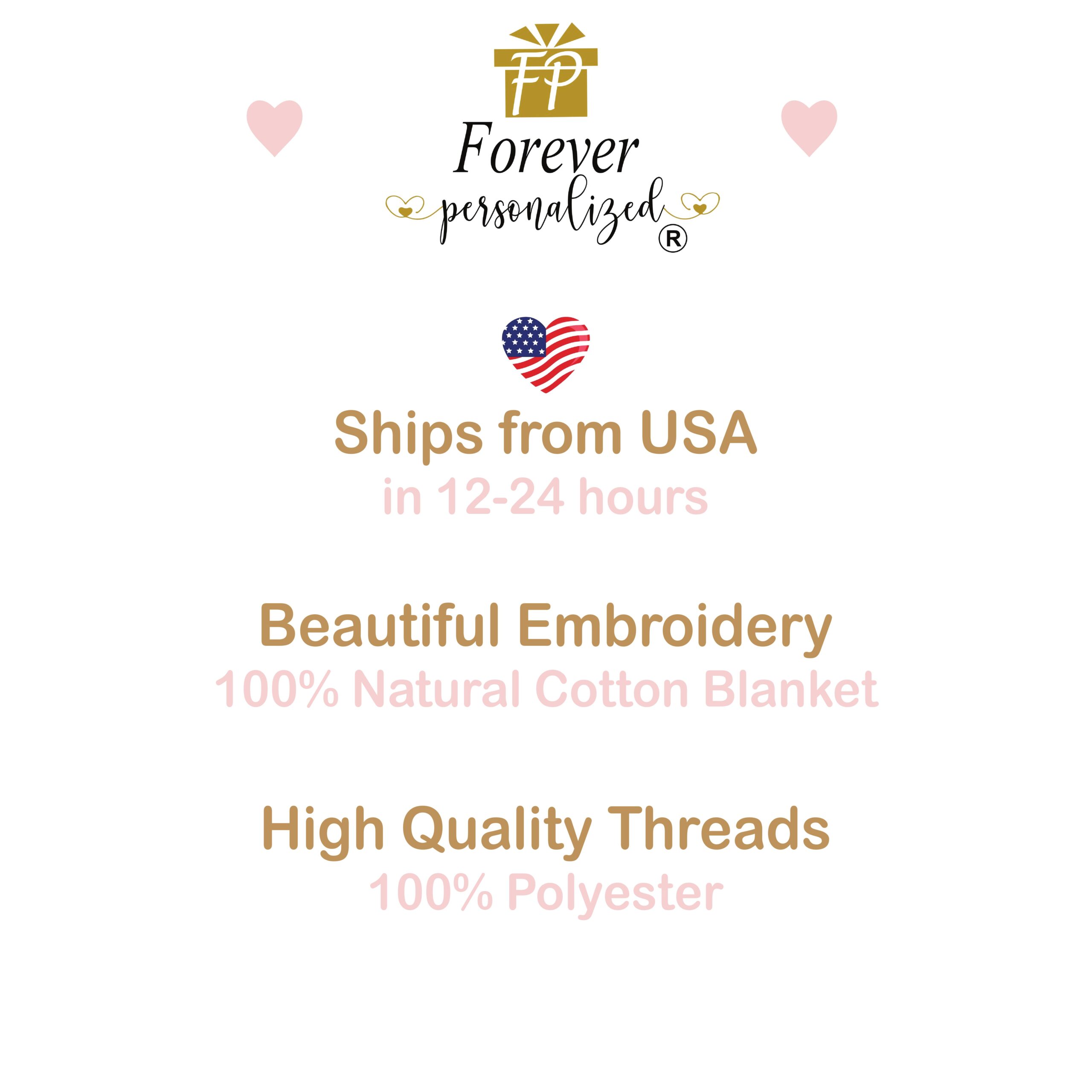 Floral Initial Embroidered Knitted Blanket - Image 6