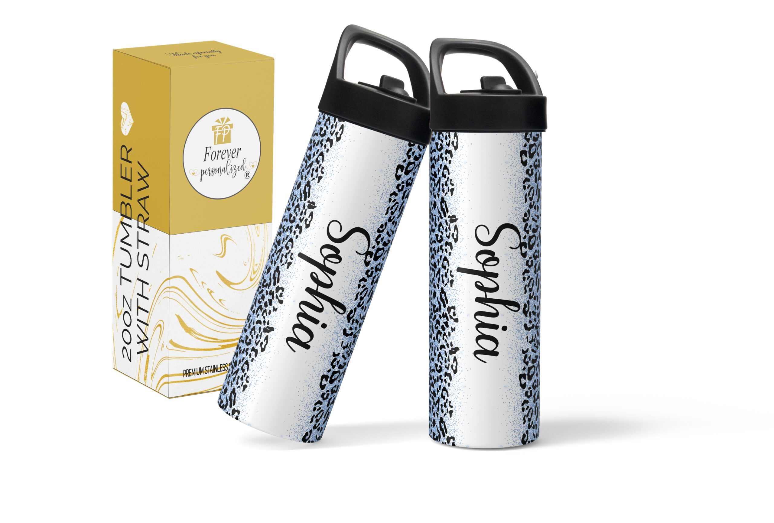 Light Blue Leopard | 20oz - Image 6