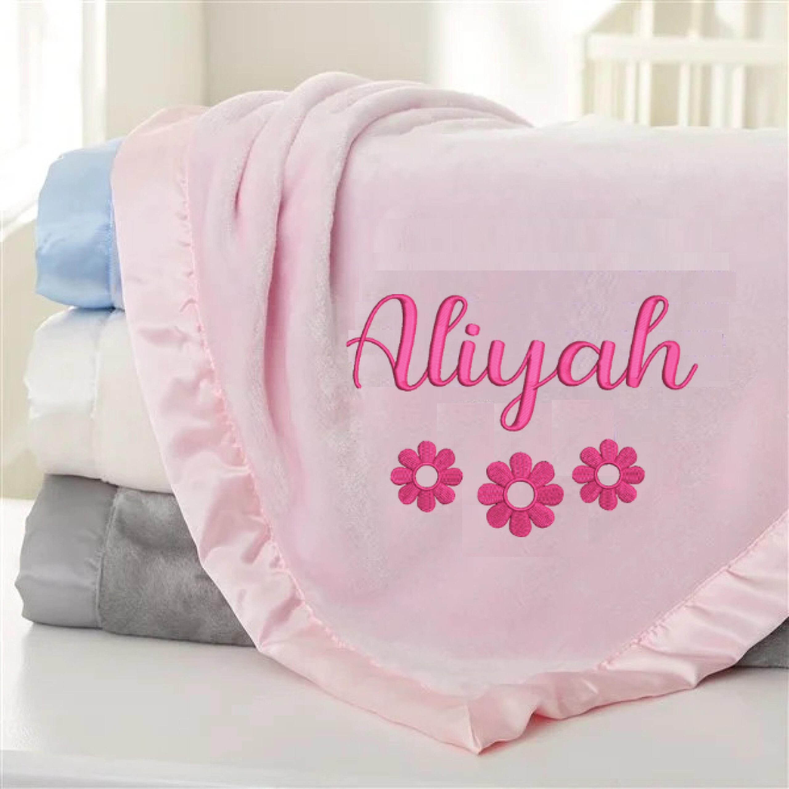 Flower Fleece Blanket - MORE COLORS - Image 2