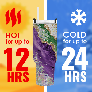 40oz MARDI GRAS TUMBLER - Image 5