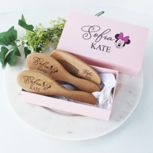 Minnie Mouse Wooden Brush Set