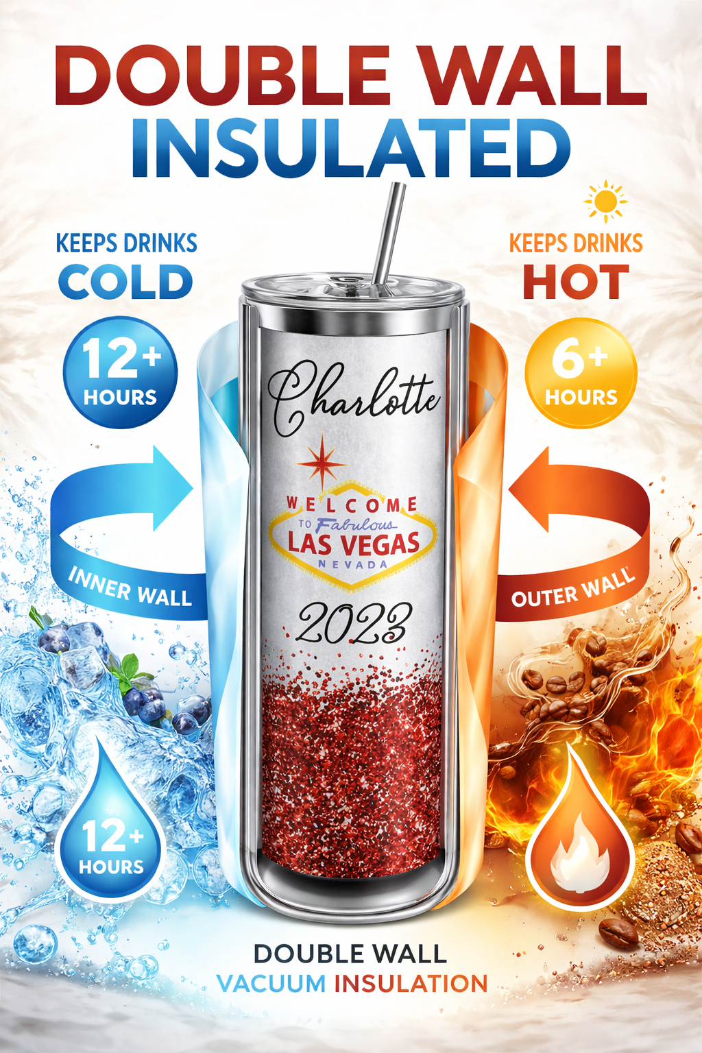 Las Vegas Stainless Steel Tumbler - Image 4