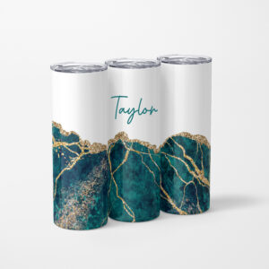 Teal & Gold Geode 20 oz Tumbler