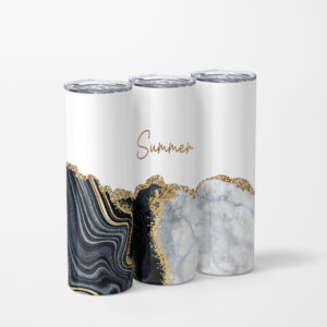 Black & Gold Geode 20 oz Tumbler