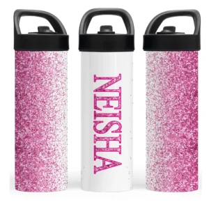 Glitter Effect Kids Pink Tumbler