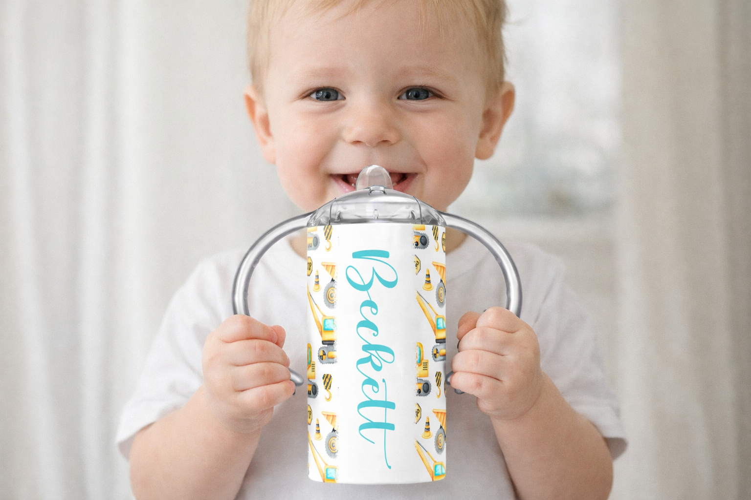 Excavator 12 oz Kids Sippy - Image 3