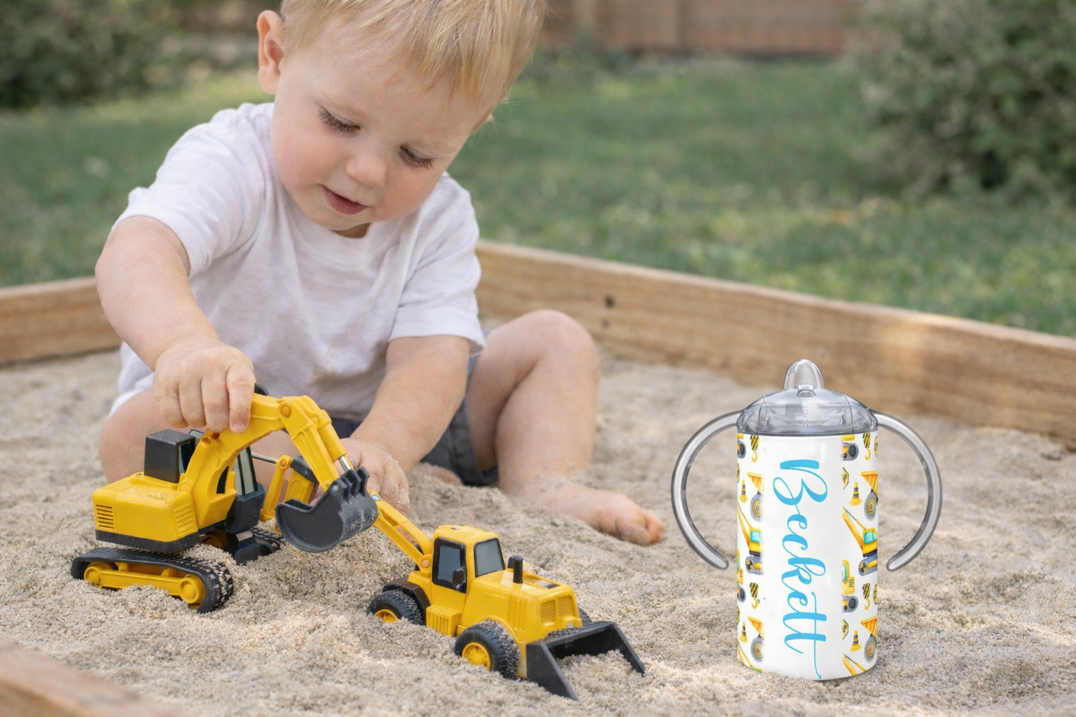 Excavator 12 oz Kids Sippy - Image 4