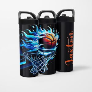 Basketball Flame 20 oz Sports Bottle