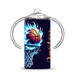 Basketball Flame 12oz Sippy